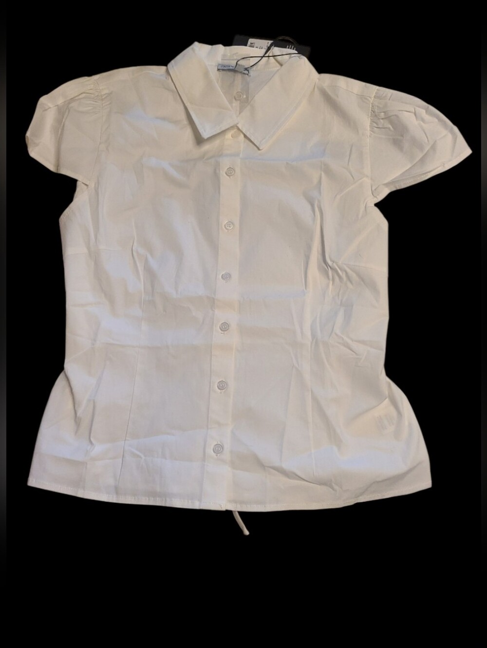 Fashion Nova Soft Girl Season Poplin Top w/Tie Back Detail